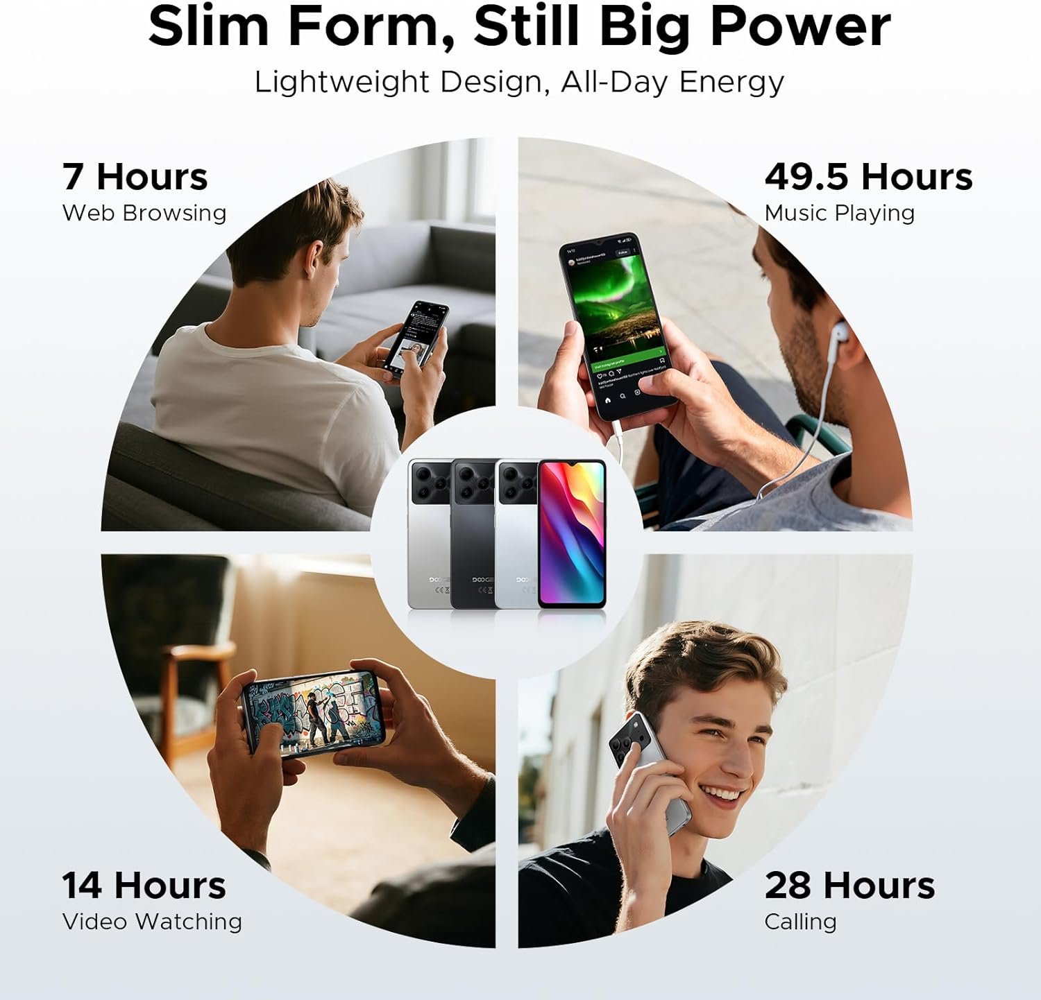 DOOGEE Note56 X Android 16 Telefono Movil Libres, 6150mAh 24GB+ 64GB/2TB Smartphone, Octa Core Telefonos Moviles HD+ 6,56", Cámara 8MP Teléfono Móvil, Gemini AI/Dual SIM/Face ID/GPS/OTG/Widevine L1 - Image 4