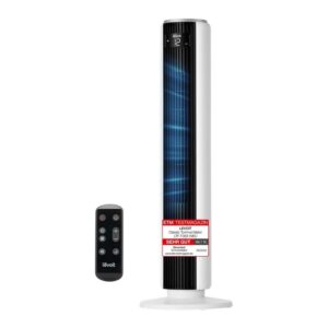 Levoit-Turmventilator mit Fortschrittlichem Schlafmodus-Ventilator leise 12Std Timer 4 Modi 5 Geschwindigkeiten-Automatikbetrieb mit Sensor-Oszillation Tower Fan mit Fernbedienung Weiß 92CM